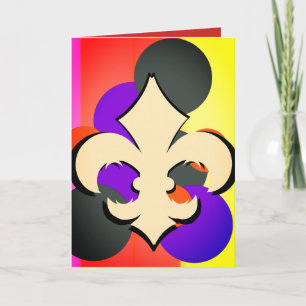 Tarjeta de felicitación Fleur-de-Lis 5"x7"