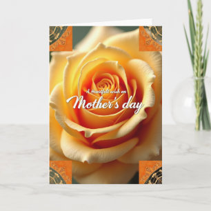 Tarjeta de Felicitación Flor de Rosa de Lunares