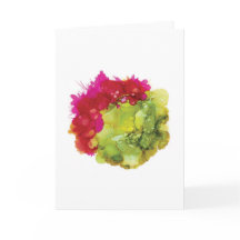 Tarjeta de felicitación floral abstracta vibrante