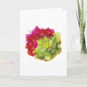 Tarjeta de felicitación floral abstracta vibrante