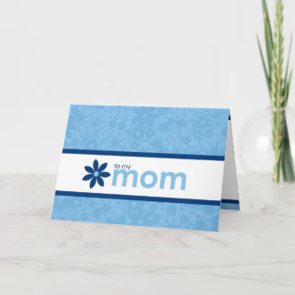 Tarjeta de felicitación floral azul alegre del día