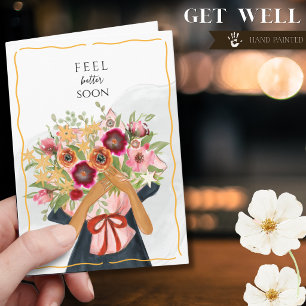 Tarjeta de felicitación Floral Bouquet Abrazo Mejo