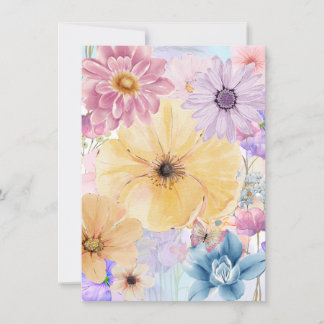 Tarjeta de Felicitación Floral Bright Blooms