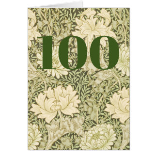 Tarjeta de felicitación floral de cumpleaños 100 p