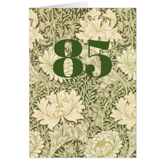 Tarjeta de felicitación floral de cumpleaños 85 pl (Frente)