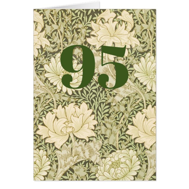 Tarjeta de felicitación floral de cumpleaños 95 pl (Frente)