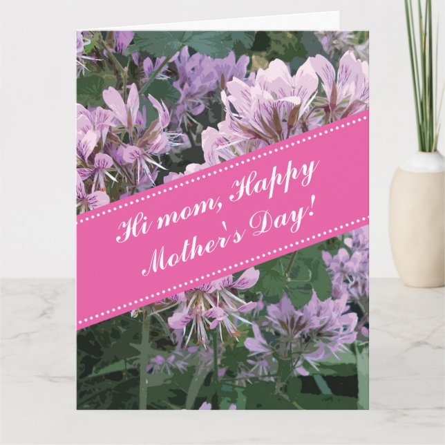 Tarjeta de felicitación floral de gran tamaño (Anverso)