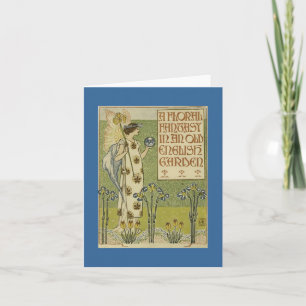 Tarjeta de felicitación floral de la fantasía