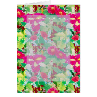 Tarjeta de felicitación floral de personalizable D