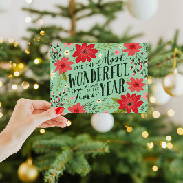 Tarjeta de felicitación floral de vacaciones