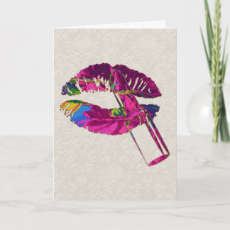 Tarjeta de felicitación floral del adorno de los