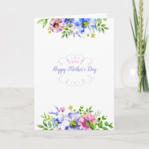 Tarjeta de felicitación floral del Día de la Madre