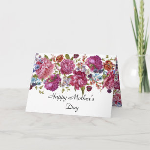 Tarjeta de felicitación floral del Día de la Madre