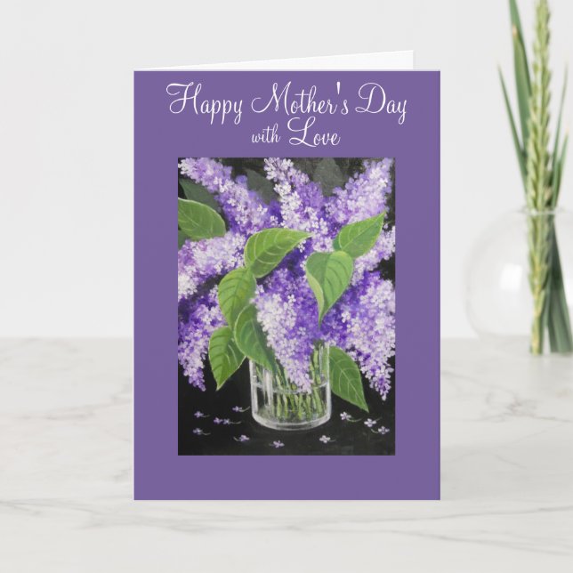 Tarjeta de felicitación floral del día de madre de (Anverso)