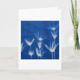 Tarjeta de felicitación floral en blanco por dentr