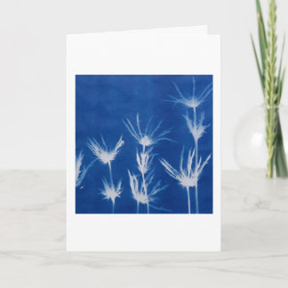 Tarjeta de felicitación floral en blanco por dentr