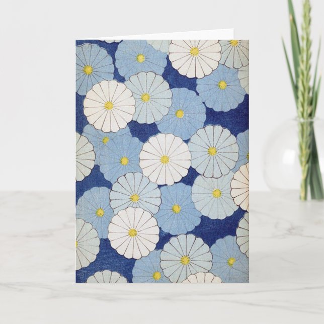 Tarjeta de felicitación floral japonesa (Anverso)