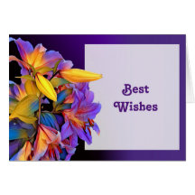 Tarjeta de felicitación Floral Lilies Boda