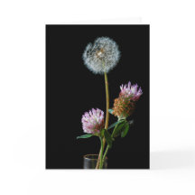 Tarjeta de felicitación floral lista para personal