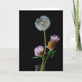 Tarjeta de felicitación floral lista para personal
