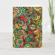Tarjeta de Felicitación Floral Neurográfica Colori