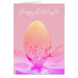 Tarjeta de felicitación floral personalizada de cu