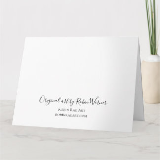 Tarjeta de felicitación floral plegada campestre