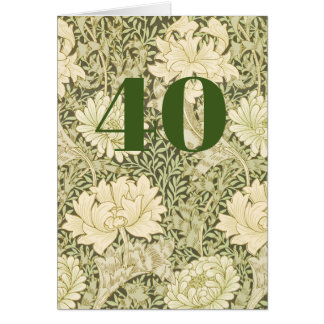 Tarjeta de felicitación floral plegada de cumpleañ