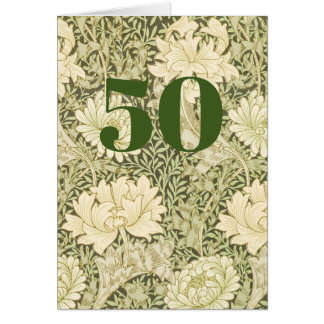 Tarjeta de felicitación floral plegada para cumple