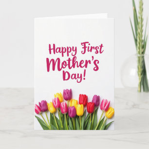 Tarjeta de felicitación floral prístina