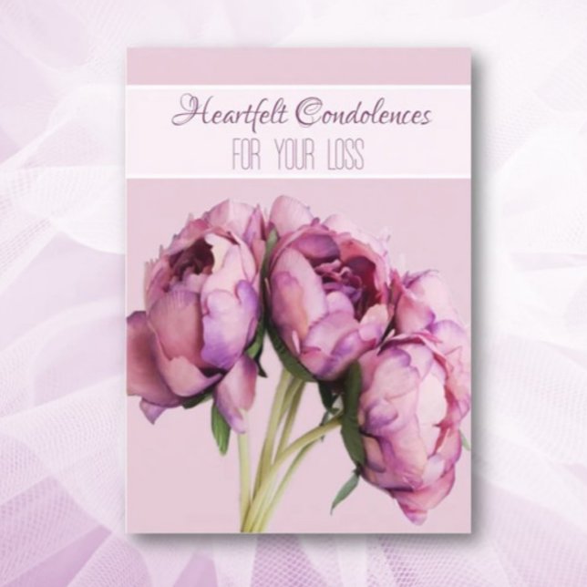 Tarjeta de felicitación floral suave Condolencias  (Subido por el creador)