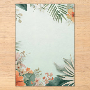 Tarjeta de felicitación floral tropical