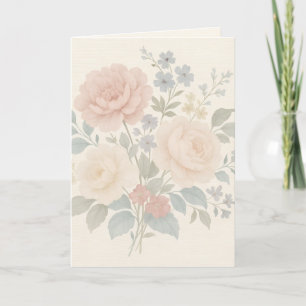 Tarjeta de felicitación floral vintage