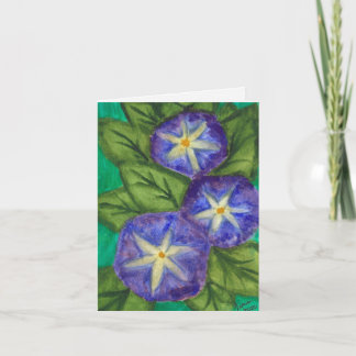 Tarjeta de felicitación "Flores Azules"