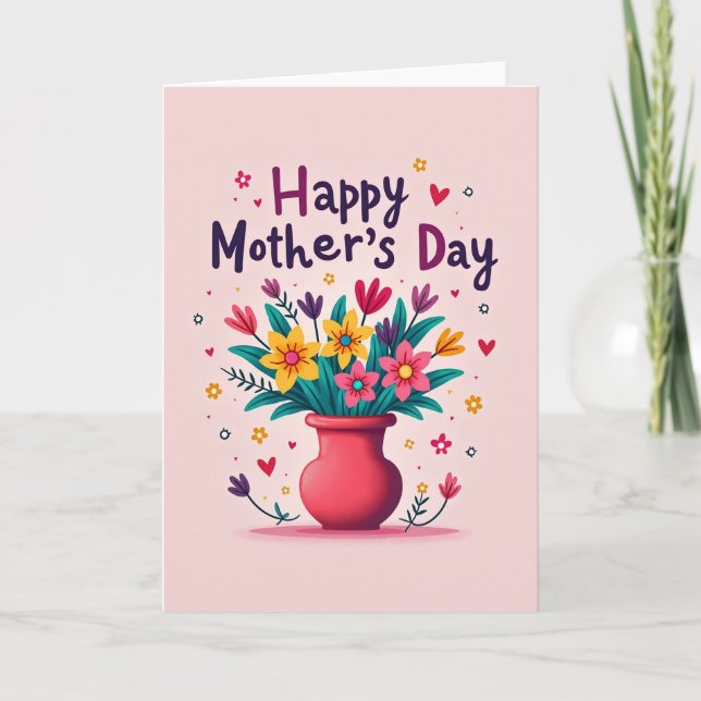 Tarjeta de Felicitación Flores de Alegría (Anverso)