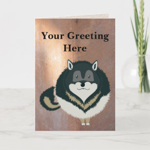 Tarjeta de felicitación Fluffy Wolf