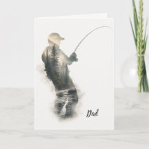 Tarjeta de felicitación "Flyfisherman Double Expos