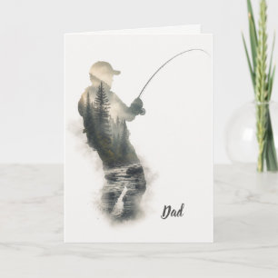 Tarjeta de felicitación "Flyfisherman Double Expos