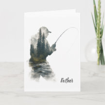 Tarjeta de felicitación "Flyfisherman Double Expos