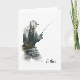 Tarjeta de felicitación "Flyfisherman Double Expos