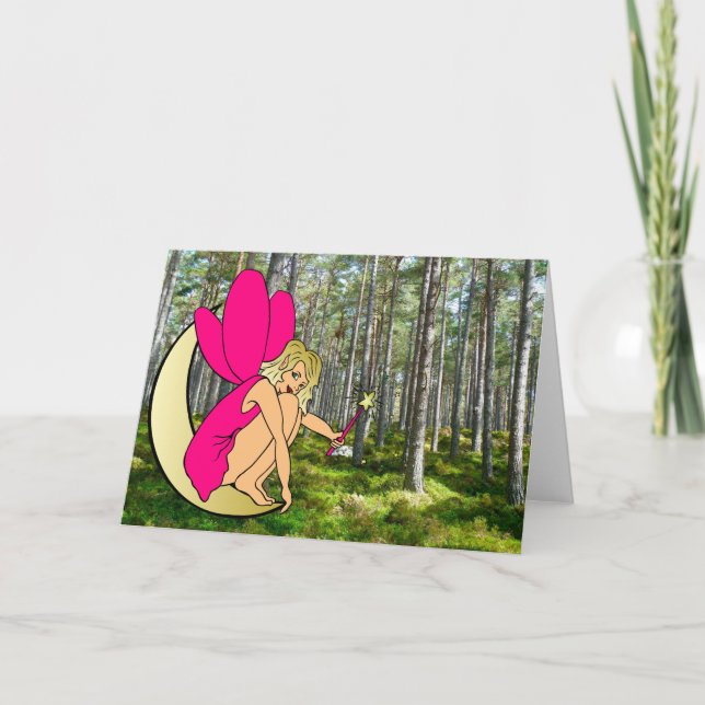 Tarjeta de felicitación Forest Fairy Lady (Anverso)