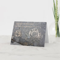 Tarjeta de felicitación fósil vieja