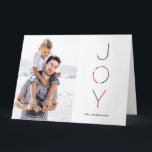 Tarjeta de felicitación fotográfica de Navidad pin<br><div class="desc">Tarjeta de felicitación fotográfica doblada de vacaciones con mensaje de bienvenida con letra manual.</div>