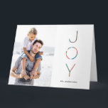 Tarjeta de felicitación fotográfica de Navidad pin<br><div class="desc">Tarjeta de felicitación fotográfica doblada de vacaciones con mensaje de bienvenida con letra manual.</div>