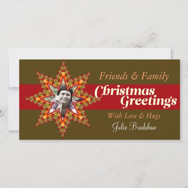 Tarjeta de felicitación fotográfica de navidades (Anverso)