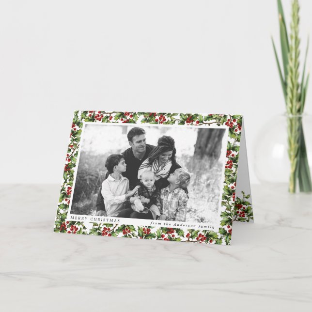 Tarjeta de felicitación fotográfica de Navidades d (Anverso)