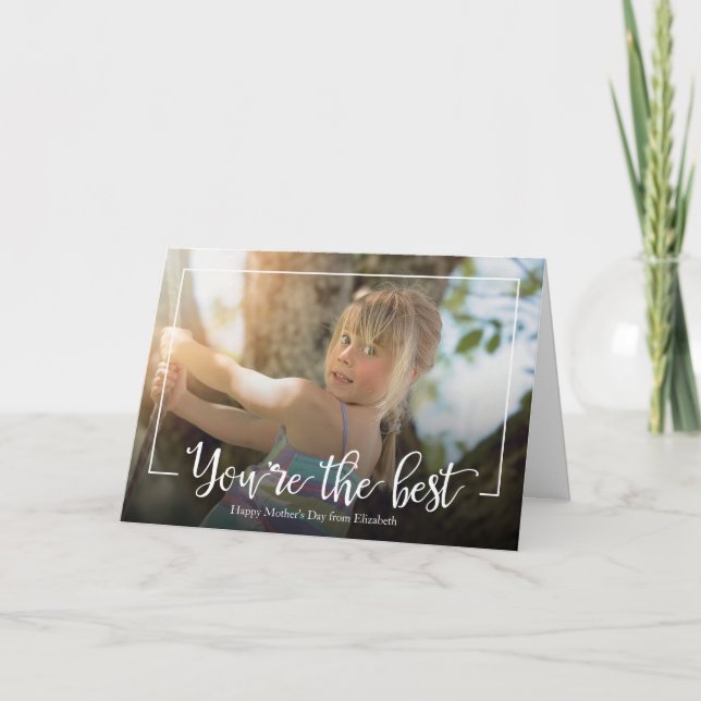 Tarjeta de felicitación fotográfica del Día de la  (Anverso)