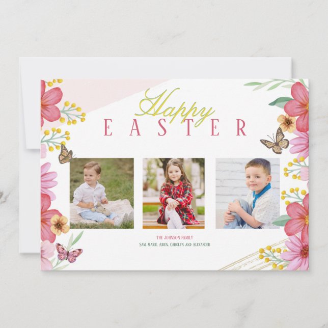 Tarjeta de felicitación fotográfica Spring 3 (Anverso)