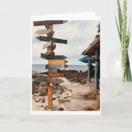 Tarjeta de felicitación fotográfica "Tiki Bar"