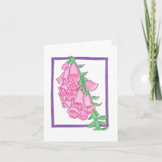 Tarjeta de felicitación Foxglove